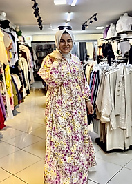 Pembe Minik Çiçek Elbise