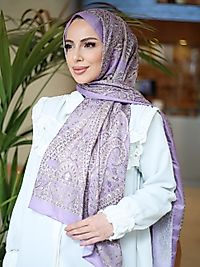 Etros Desen İthal İpek Şal Lila