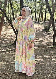 Gökkuşağı Modal Elbise