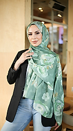 Müjgan Desen Hint Pamuk Şal YEŞİL