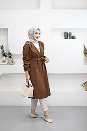 Jesica Trençkot Kahverengi