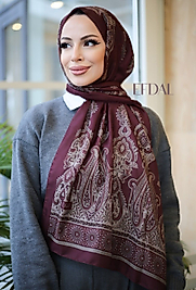 Vera Desen Pamuklu Şal BORDO