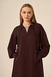 Kadın Taşlı Detaylı Pantolonlu Takım Mürdüm