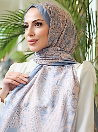 Piraye Desen İthal Pamuk Şal BEBE MAVİSİ