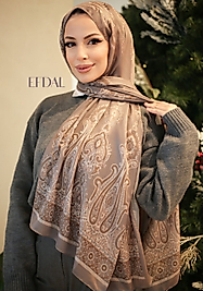 Vera Desen Pamuklu Şal KAHVERENGİ