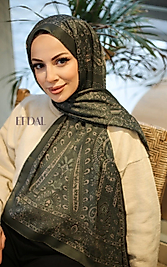 Piraye Desen İthal Pamuk Şal HAKİ