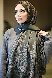 Vera Desen Pamuklu Şal HAKİ