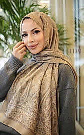 Vera Desen Pamuklu Şal VİZON