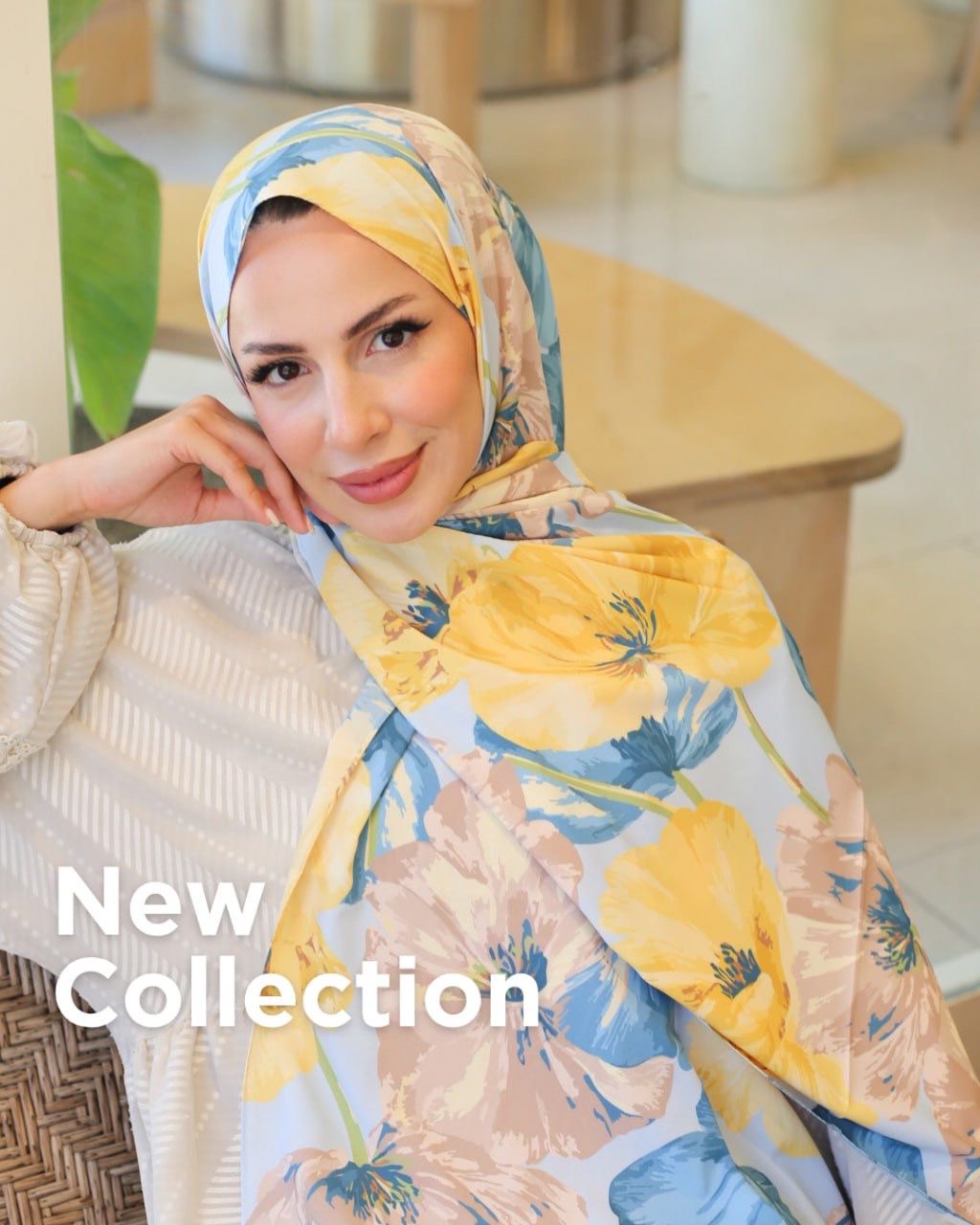 Mavi Müjgan Desen Cupra Şal