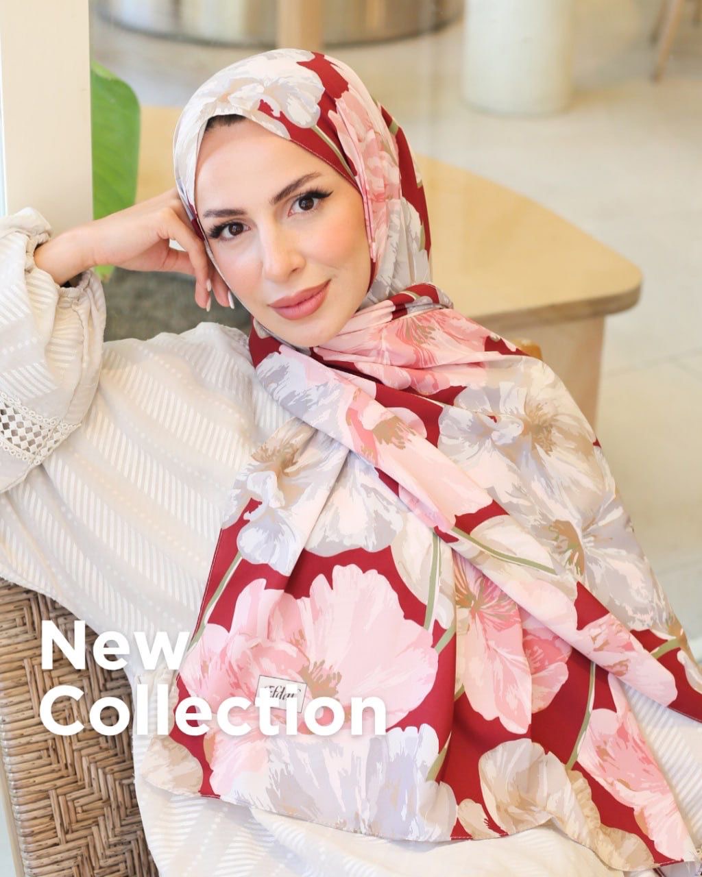 Bordo Müjgan Desen Cupra Şal