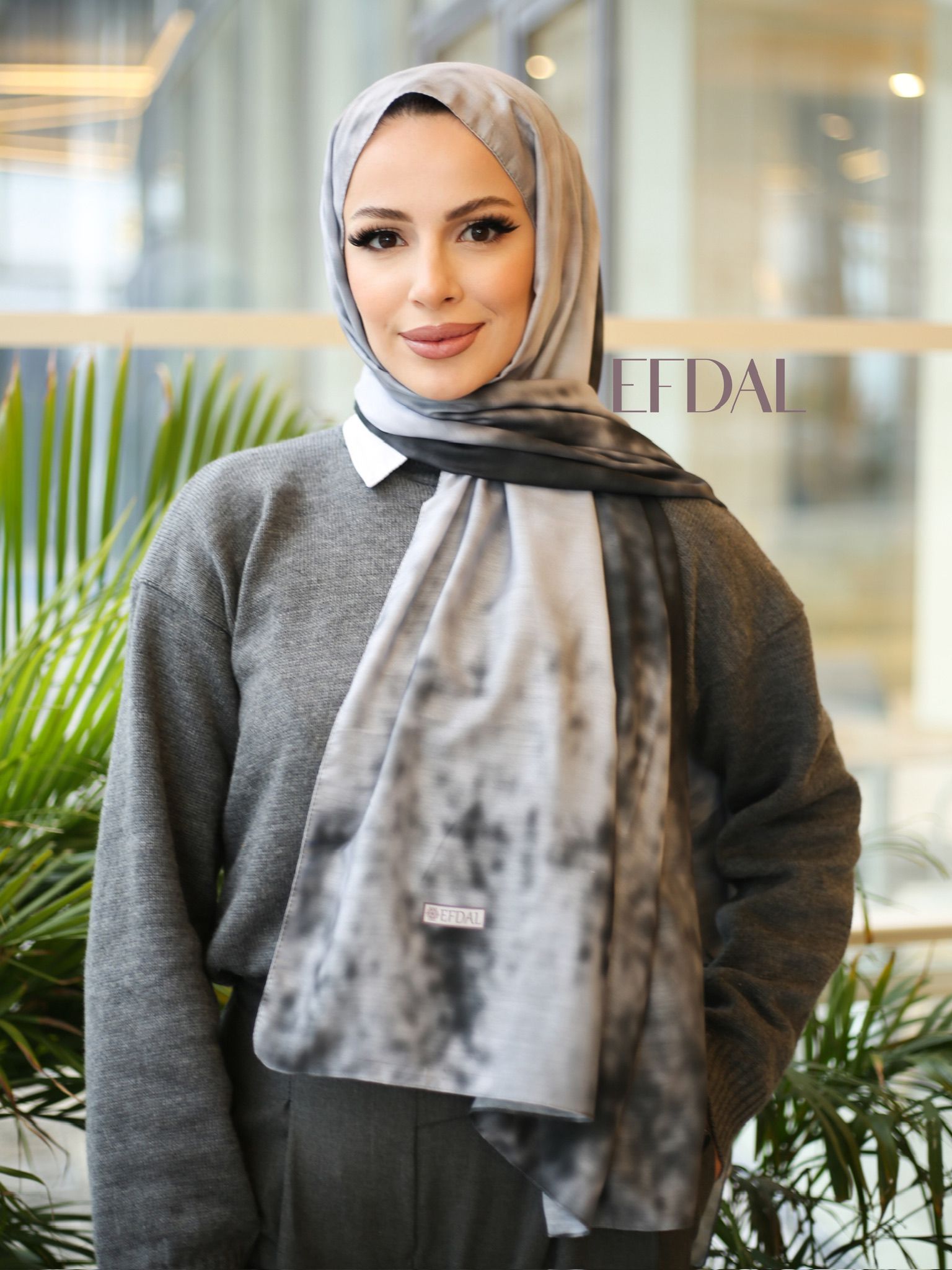 Batik Desen İthal Pamuk Şal FÜME