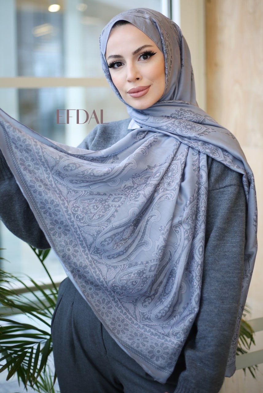 Vera Desen Pamuklu Şal MAVİ