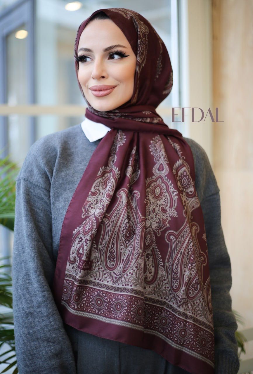 Vera Desen Pamuklu Şal BORDO