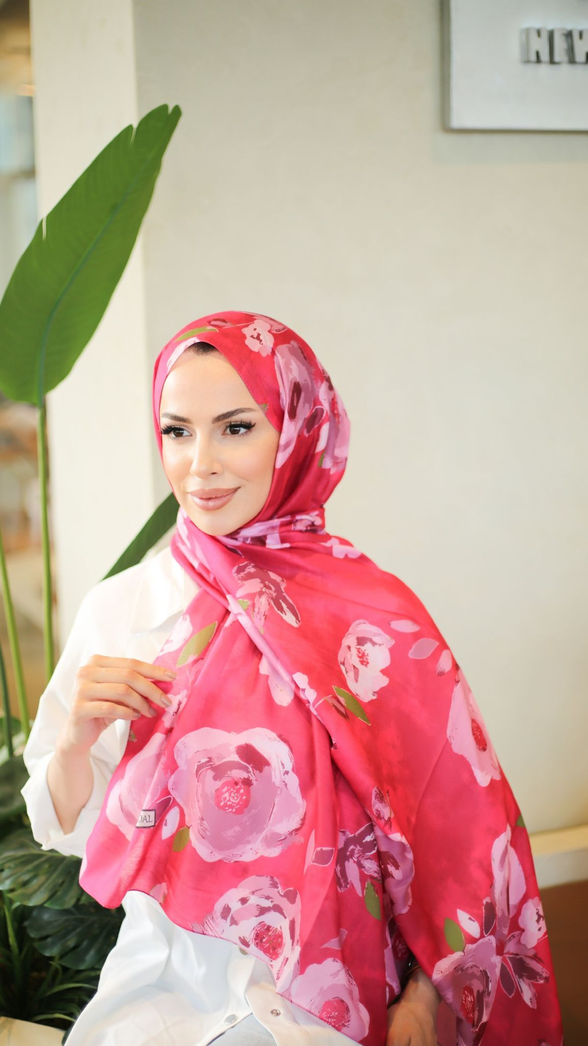 Müjgan Desen Hint Pamuk Şal PEMBE