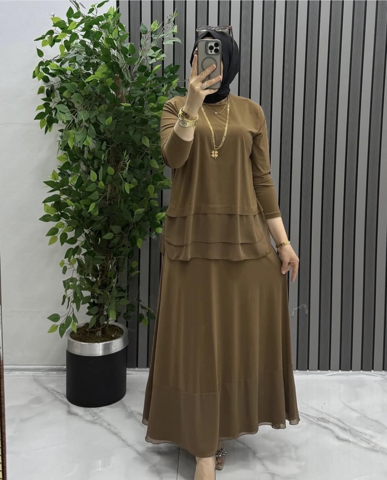 Sandy Tül Detay Etekli İkili Takım